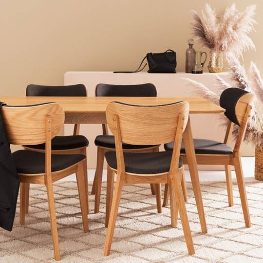 Radius Dining Table 160cm + 6 Zurich Chairs Set